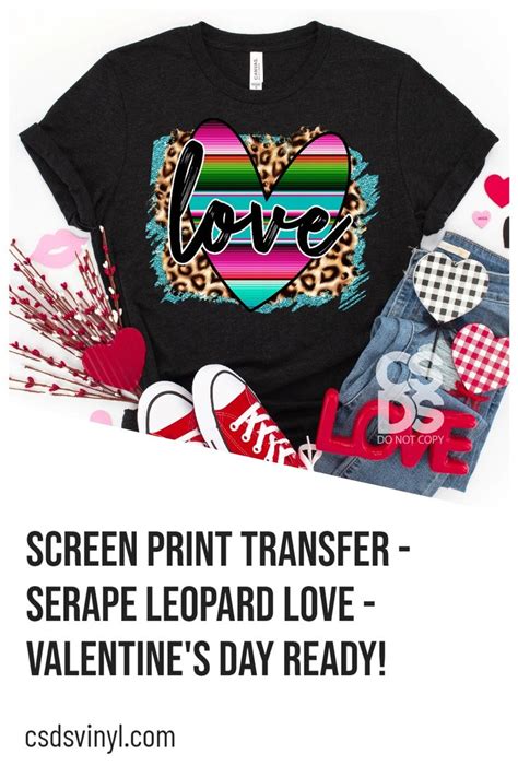 Valentine Screen Print Transfers