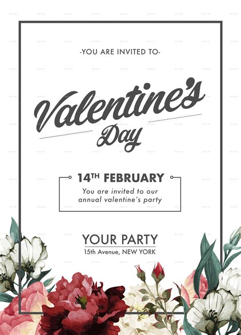 18+ Valentine's Day Invitation Templates PSD, Vector, EPS, InDesign