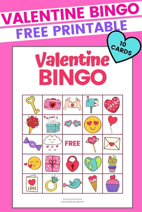 Valentine's Day Bingo Cards Printable