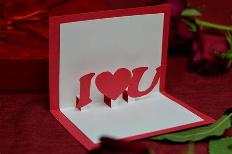 Valentine's Day Free Pop Up Card Template - Creative Pop Up Cards