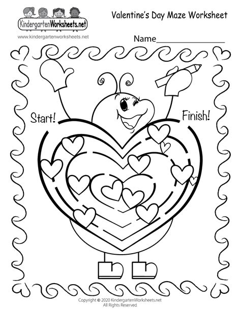 Valentine's Day Printable Worksheets