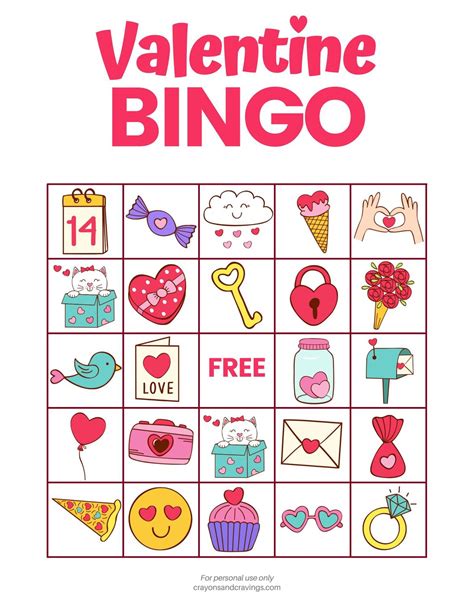 Valentine Bingo Free Printable
