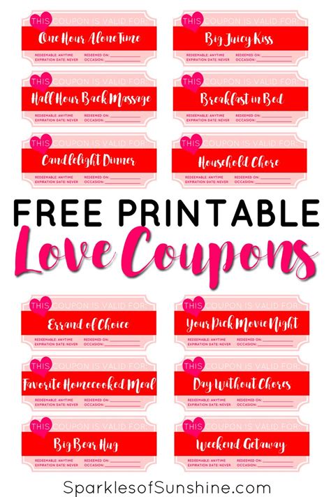 Valentine Day Coupons Printable Free