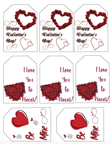 Valentine Day Labels Printable