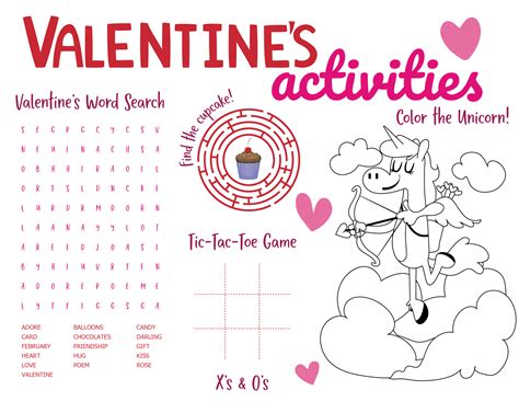 Valentine Day Printable Activities