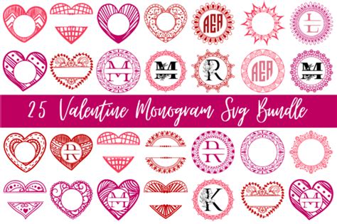 Spread the Love with Valentine Monogram SVG Freebies -  Adorn Your Gifts with Personalized Charm!