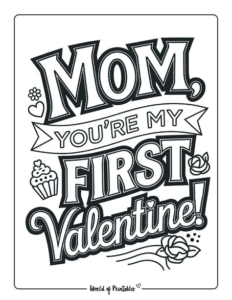 Valentines Coloring Pages For Mom