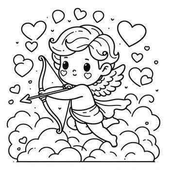 Valentines Day Coloring Pages Cupid