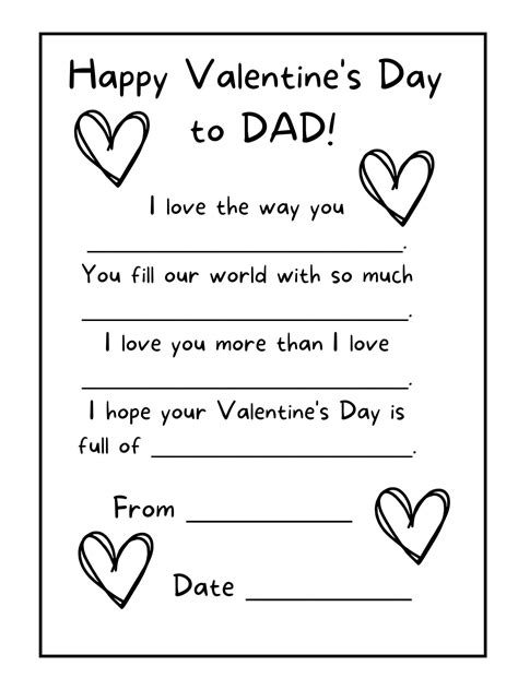 Valentines Day Coloring Pages For Daddy