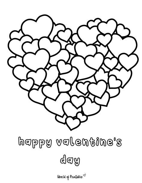 Valentines Day Heart Printable Coloring Pages