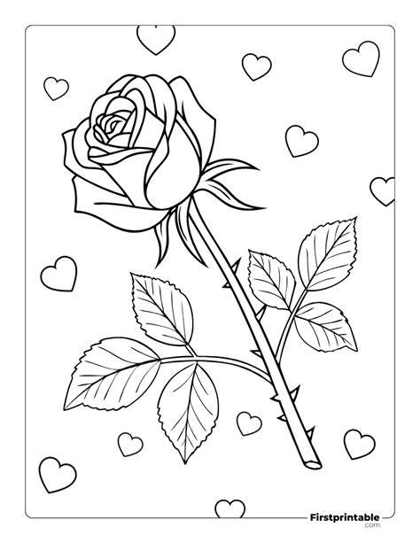 Valentines Day Roses Coloring Pages