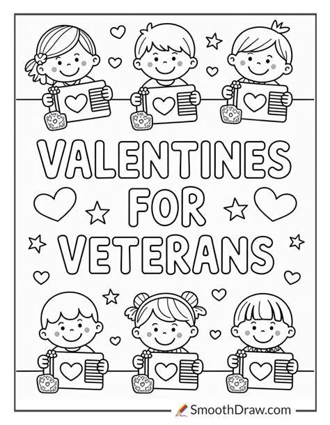 Valentines For Veterans Coloring Pages