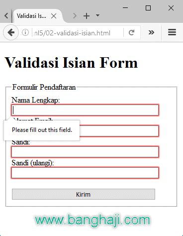 Validasi Form HTML: Mudah Tanpa JavaScript