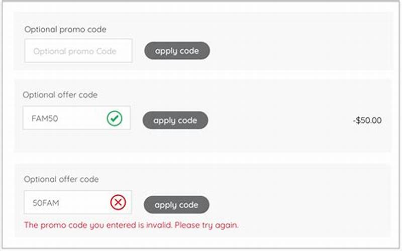 Validity And Redemption Of Promo Code