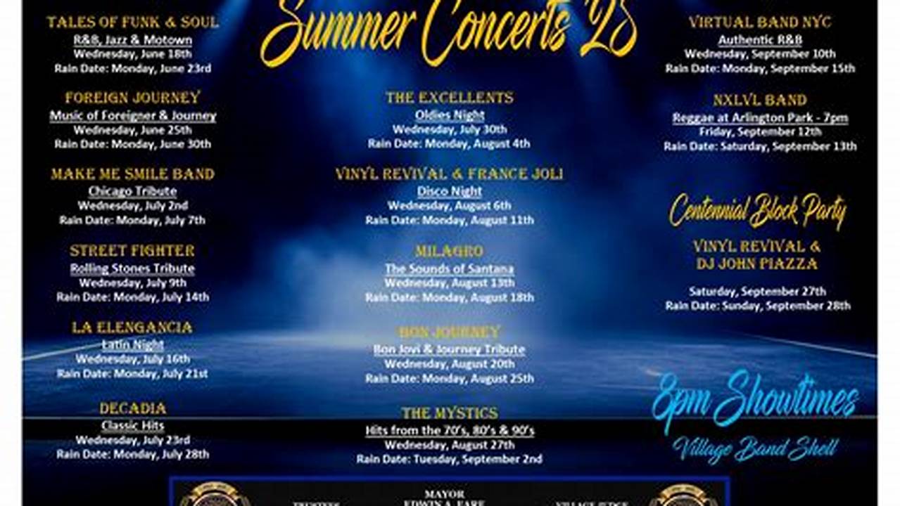 Valley Stream Summer Concerts 2024
