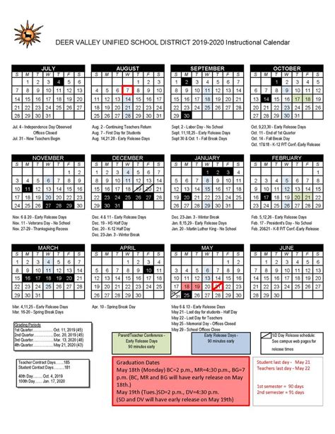 Valley Elementary Calendar