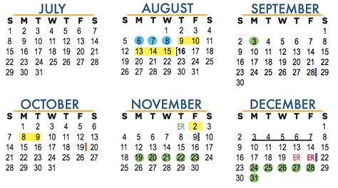 Valor Leander Calendar