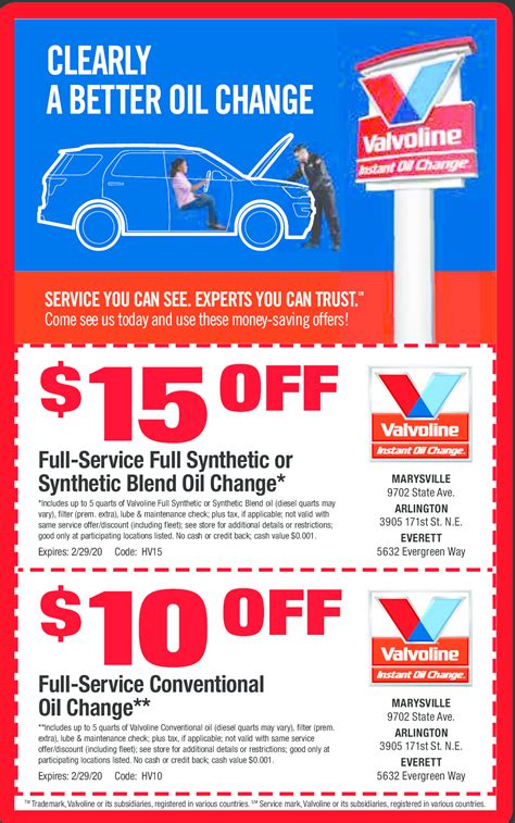 Valvoline 19.99 Coupon Printable