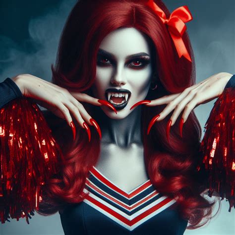 A vampire cheerleader costume