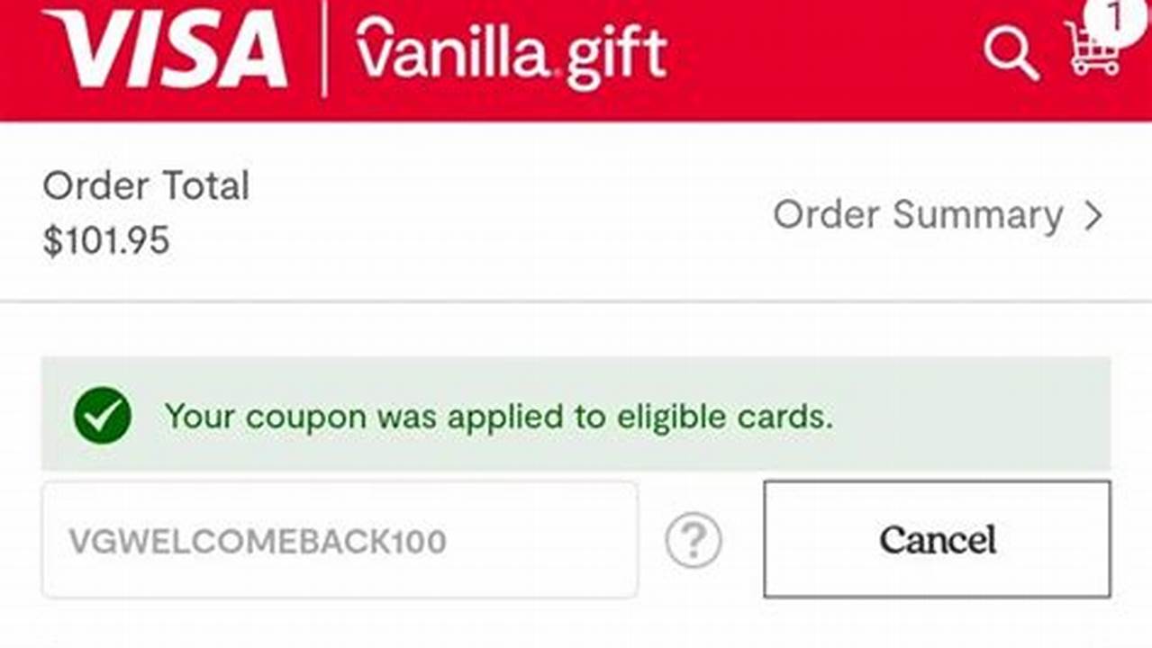 Vanilla Gift Card Promo Code No Fee 2025