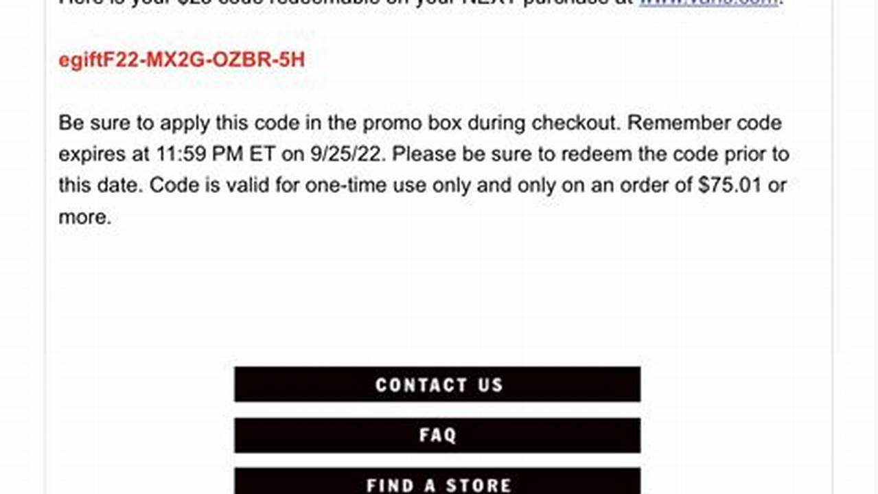 Vans Promo Code 2021 December
