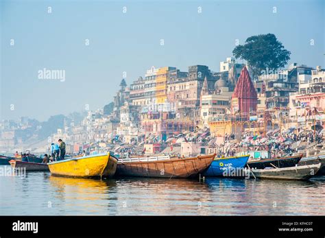 Varanasi boats Ganges