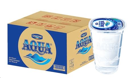 Varian Ukuran dan Harga Netto Aqua Gelas
