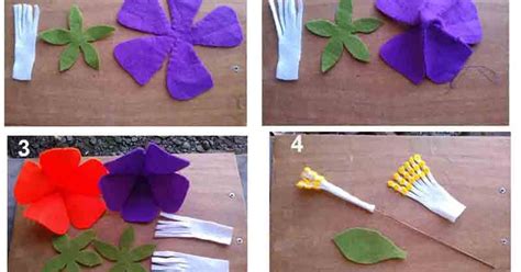 Tutorial membuat bunga dari flanel