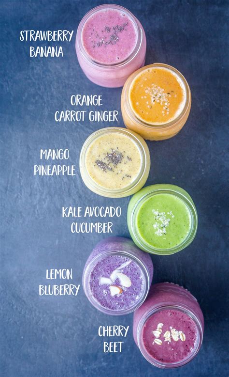 Variety of smoothie options
