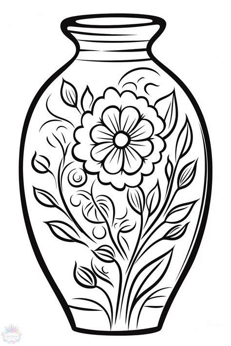 Vase Coloring Page