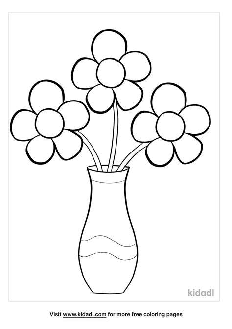 Vase With Flowers Coloring Page