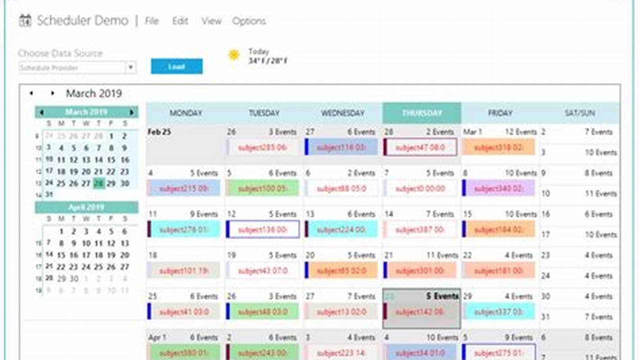 Vb.Net Calendar Scheduler