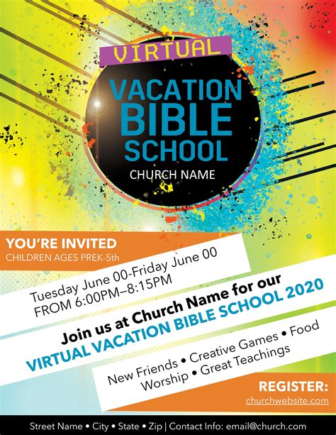 Vacation Bible School Flyer Vacation bible school, Bible school, Flyer