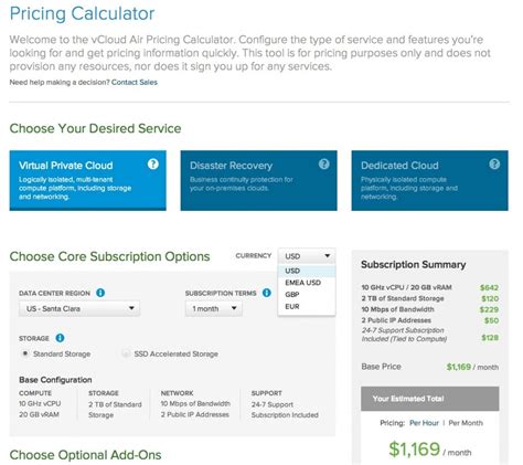 Effortlessly Calculate Your Vcloud Air Costs with Our Pricing Calculator