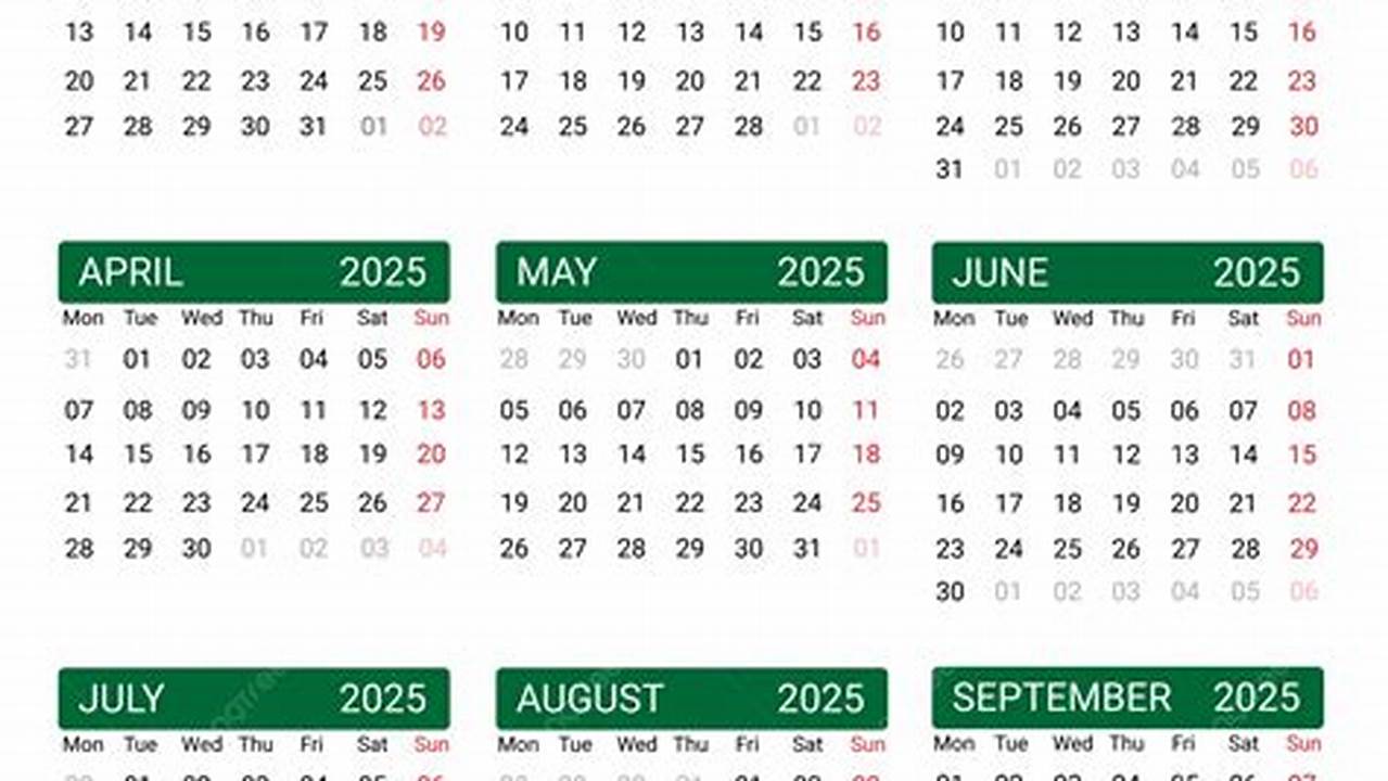 Vector Stock Calendar 2025