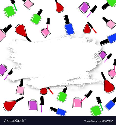 Vector Abstract Banner Nail Polish