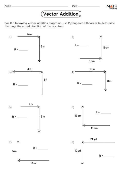 Vector Addition Worksheet Answers