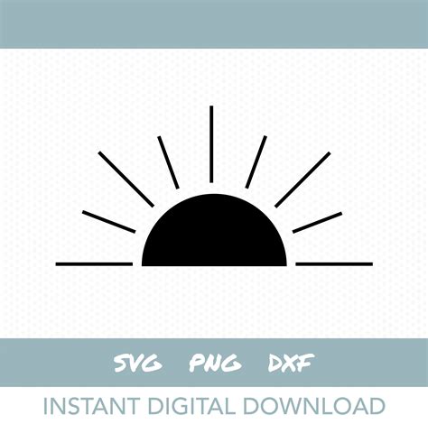 Shine Like the Sun with Vector Half Sun SVG - A Must-Have for Your Design Arsenal!