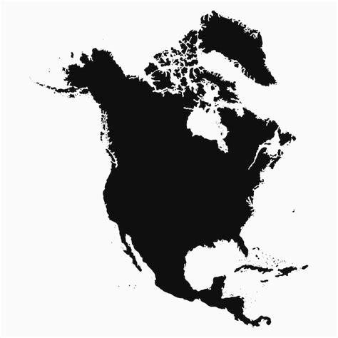 Map north america isolated Royalty Free Vector Image