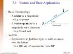 Vectors and Their Applications