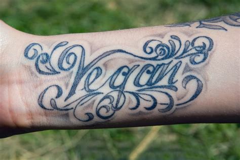 Vegan tattoo using eternal ink and hustle butter Vegan