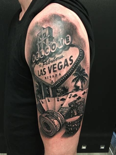 Las Vegas tattoo by Janis. Limited availability at