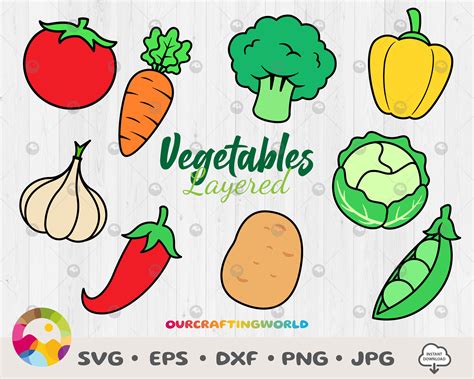 Fresh from the Garden: Discover Creative Vegetable SVG Designs for Your Next Crafting Project!