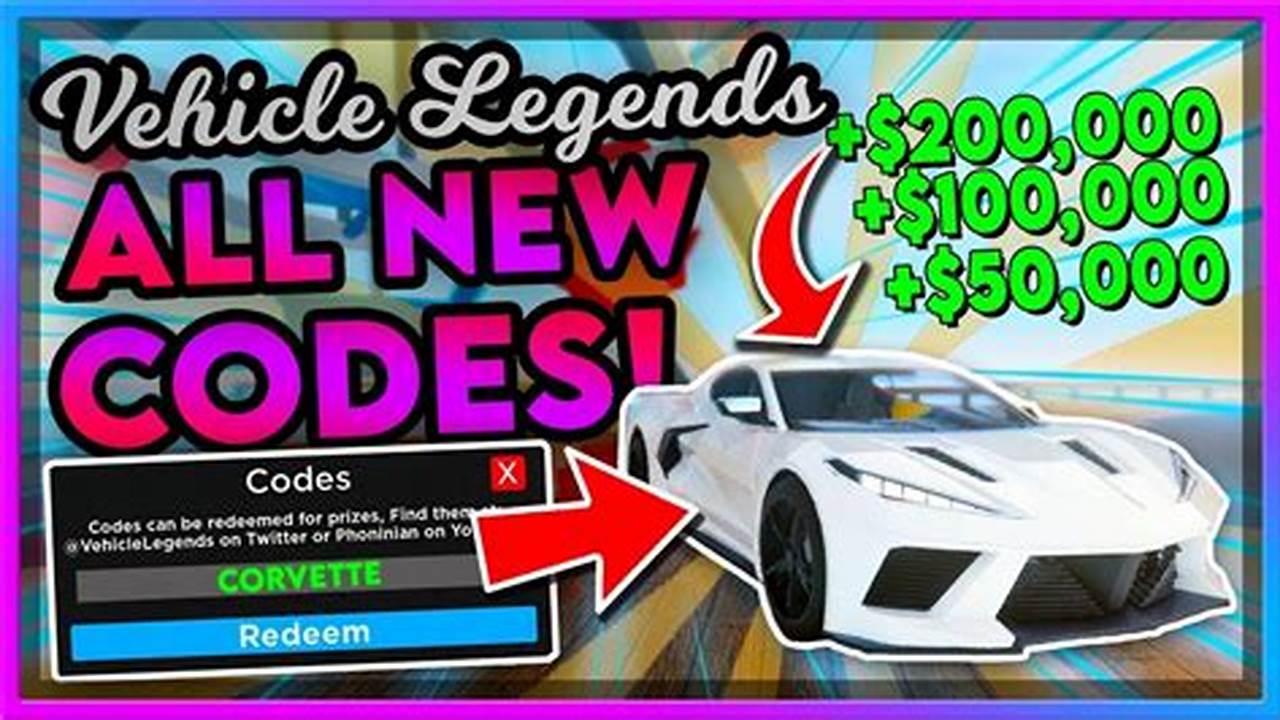 Vehicle Legends Codes 2025
