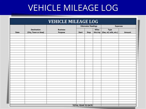 10+ Vehicle Mileage Log Templates for MS Excel Word & Excel Templates