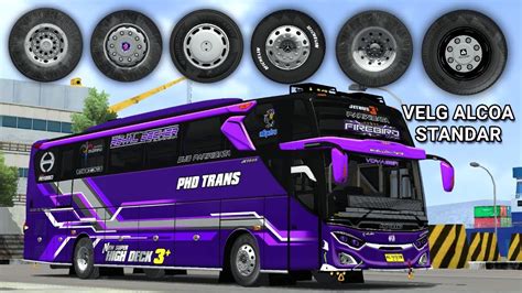 Berbagai jenis velg bus di game BUSSID