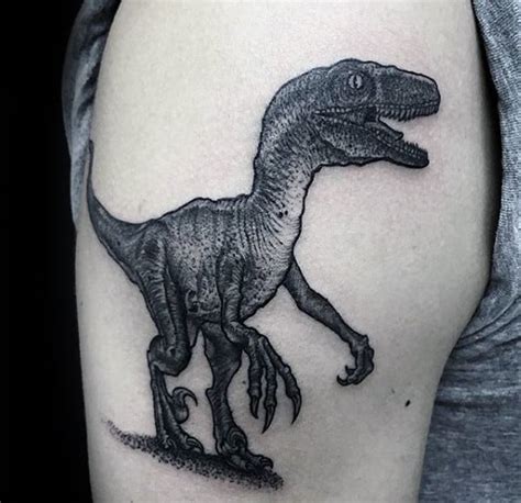 50 Velociraptor Tattoo Designs For Men Dinosaur Ink Ideas