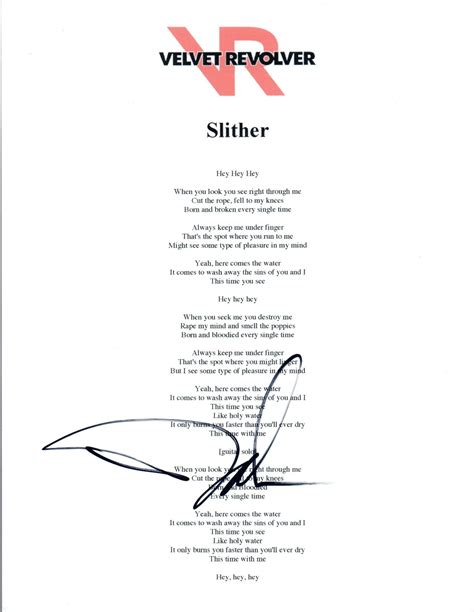 Velvet Revolver Lyric