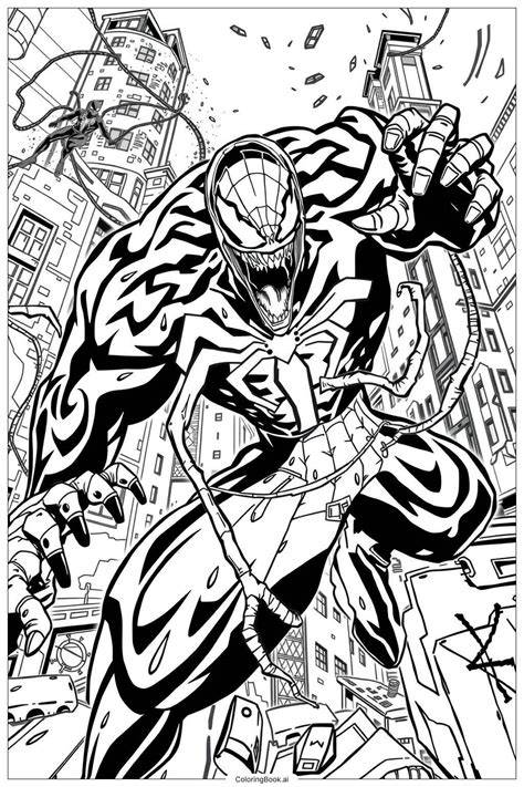 Venom And Spiderman Coloring Pages
