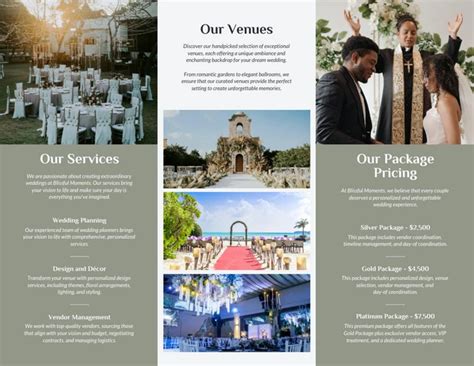 Venue pricing brochure